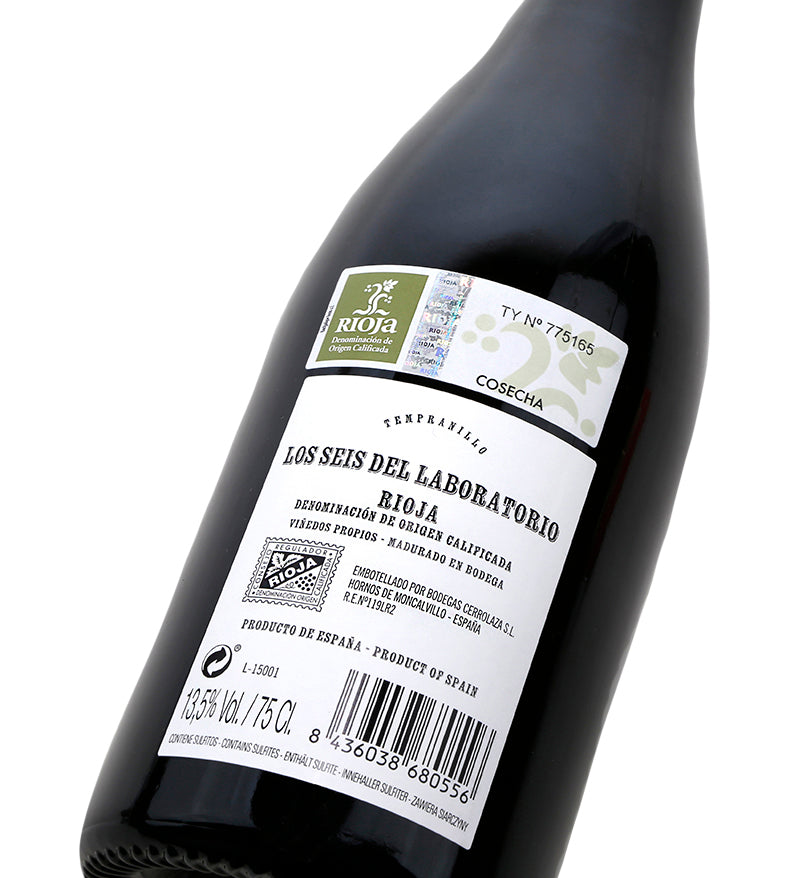 Vino Los Seis del Laboratorio Rioja Joven 2024 | 6 Meses Barrica | 75cl